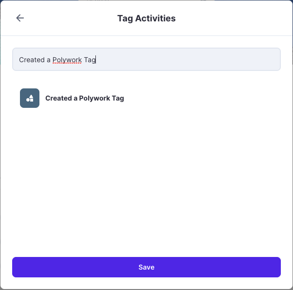 Polywork create new tag
