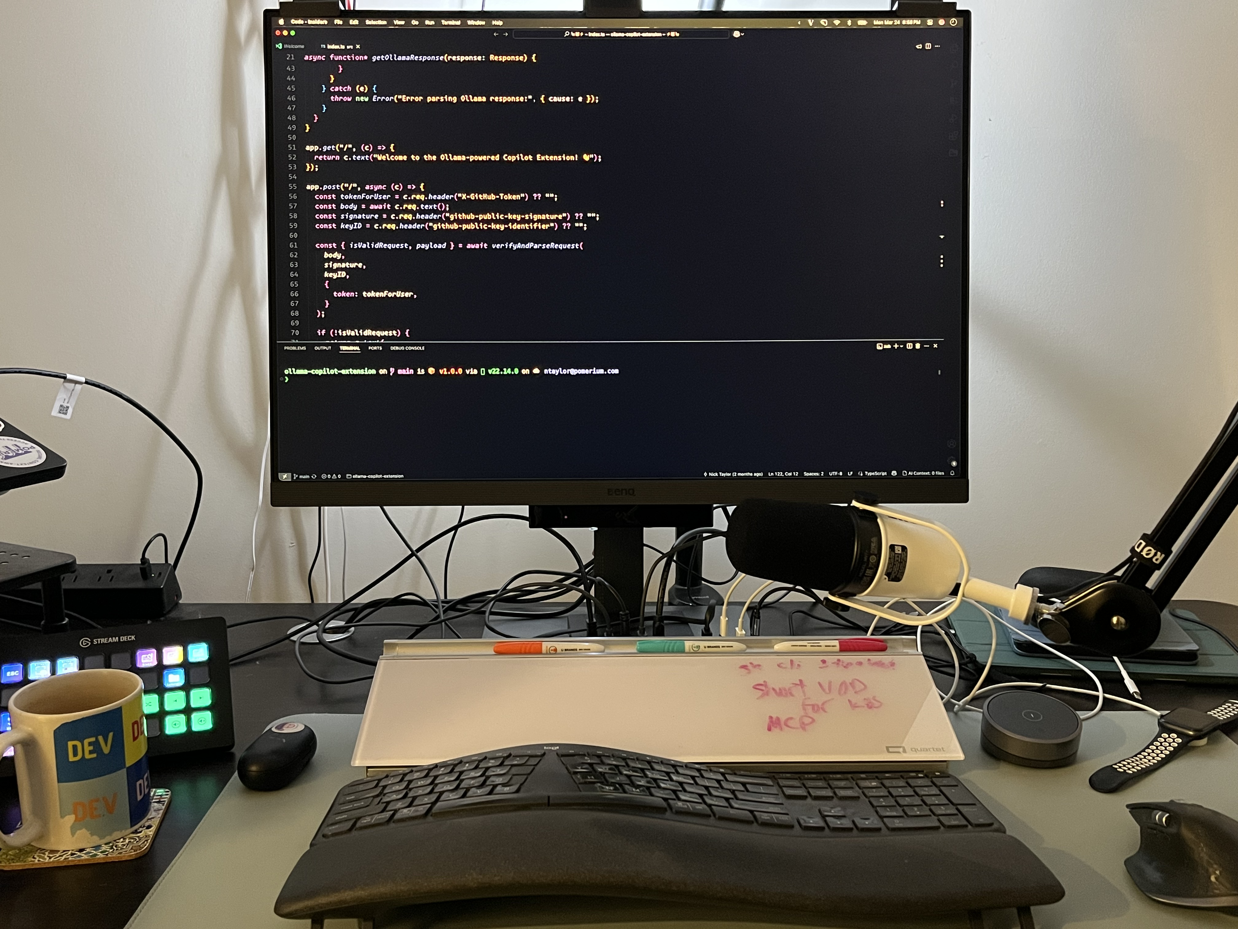 The BenQ monitor sitting on my desk